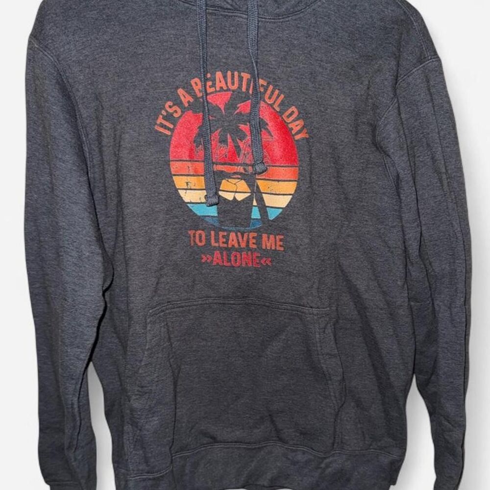 Unisex Grey and Black Hoodie